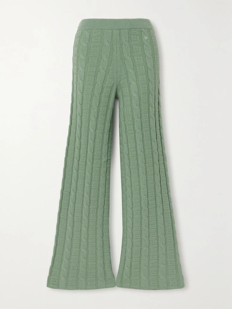 Acne Studios 绞花针织羊毛混纺喇叭裤 1