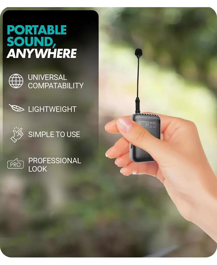 Movo MV-M101 Gooseneck Omnidirectional Lavalier Microphone- Compatible Wireless Transmitters 3