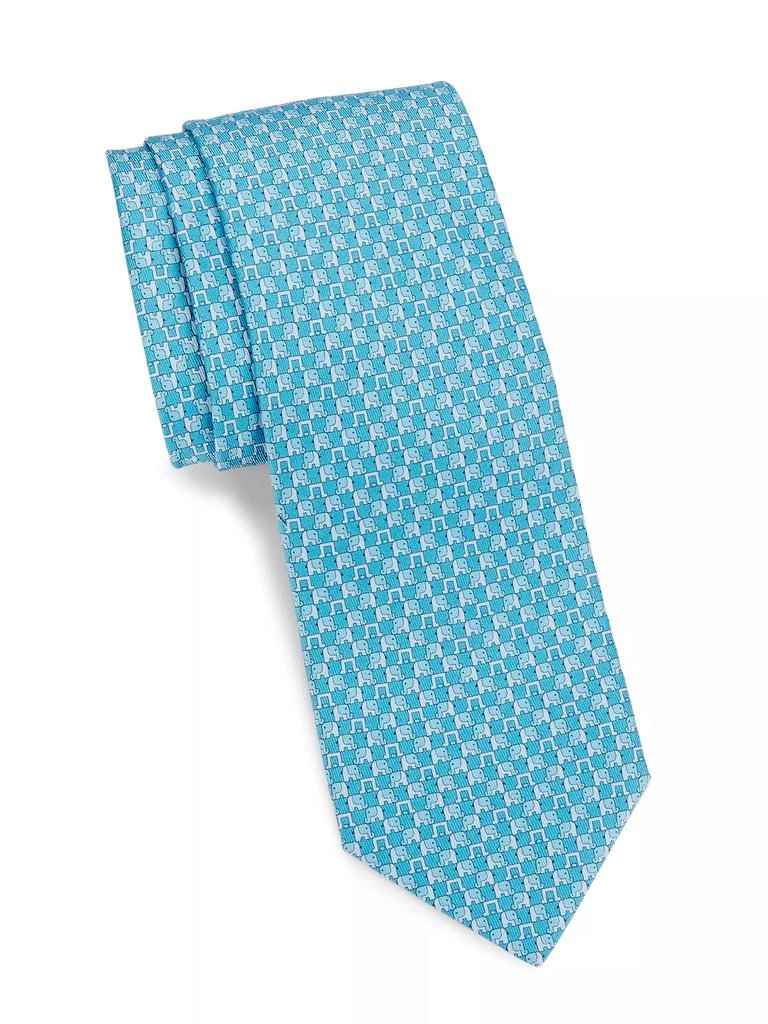 Salvatore Ferragamo Vito Elephant Silk Tie 1