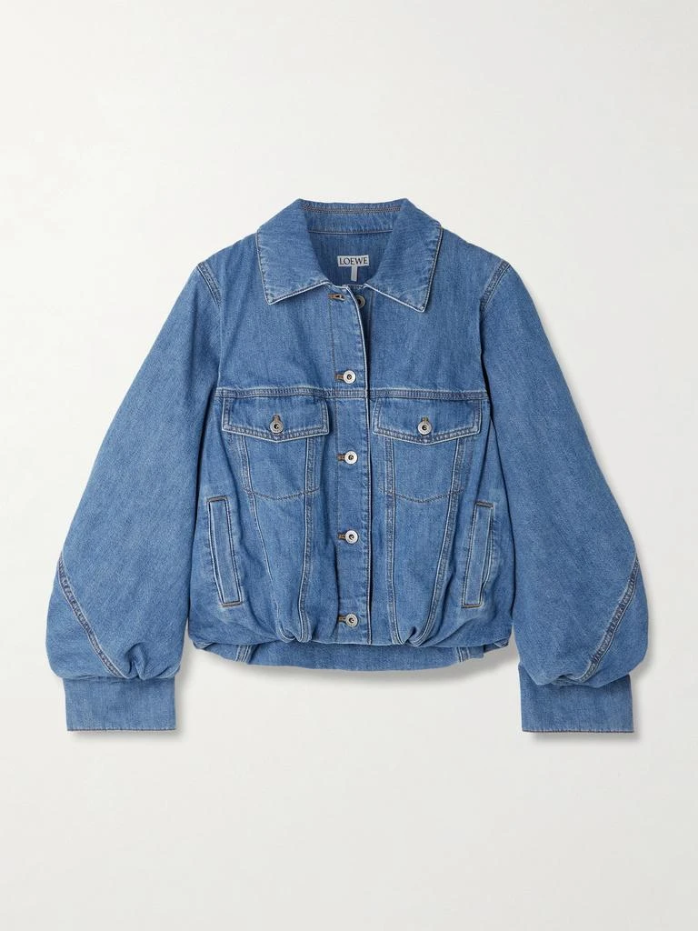 Loewe Gathered Denim Jacket - Mid denim