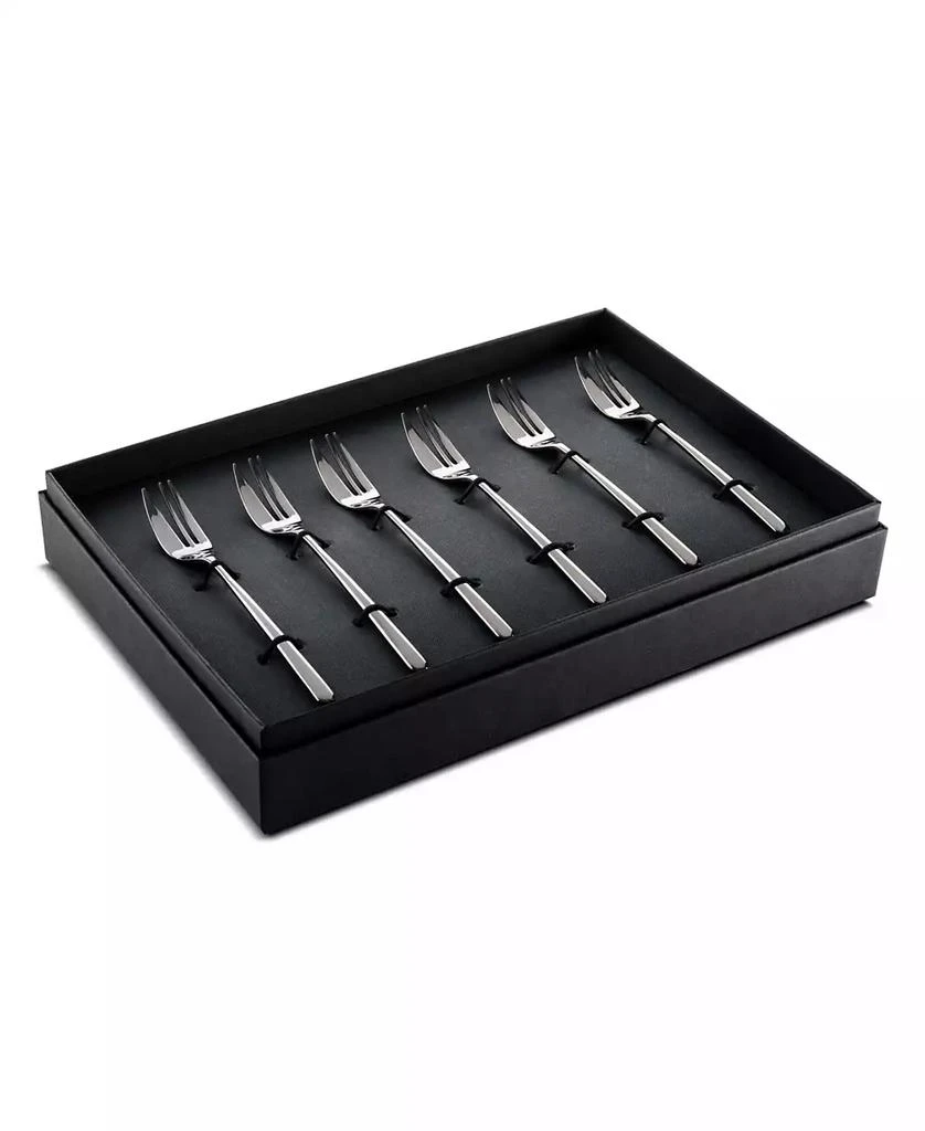 Mepra Linea Oro Nero Gift Boxed Cake Forks set, 6 Piece
