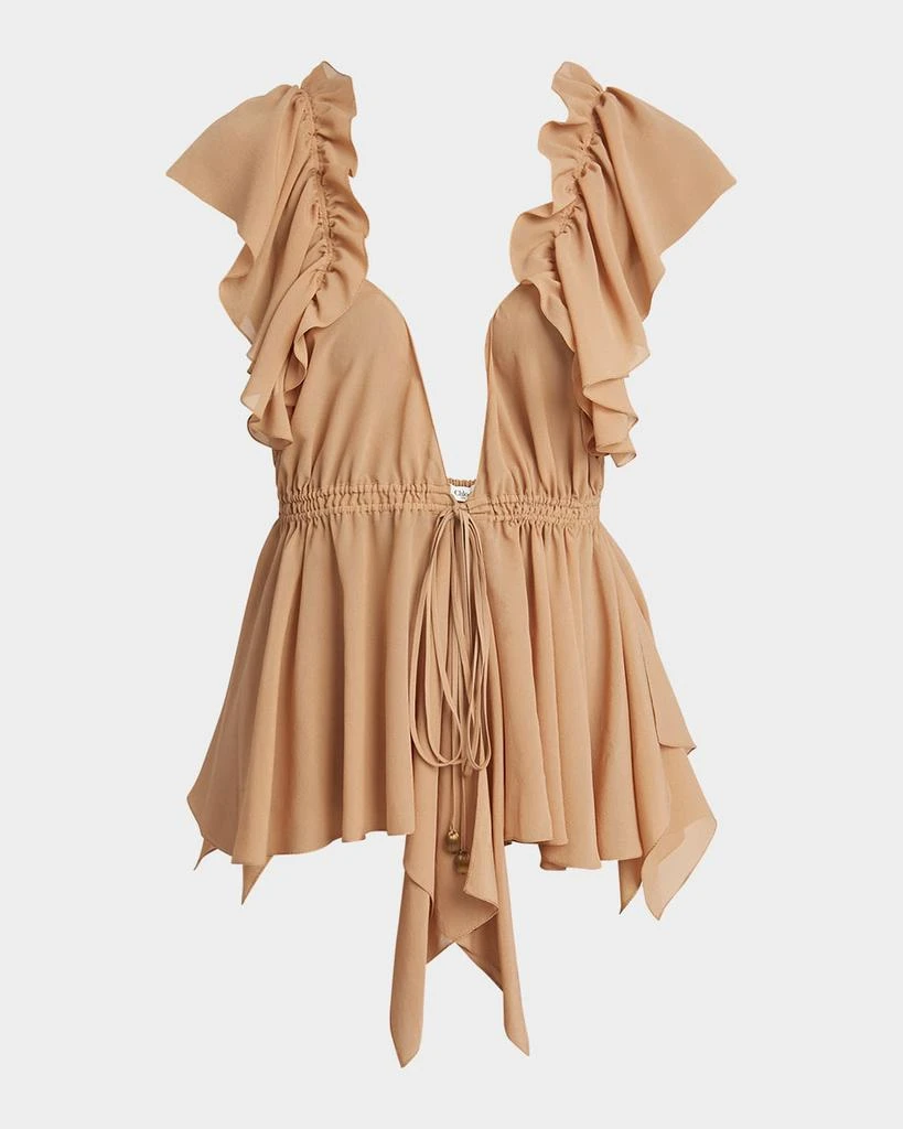 Chloé Ruffle Top with Tie Waist 1