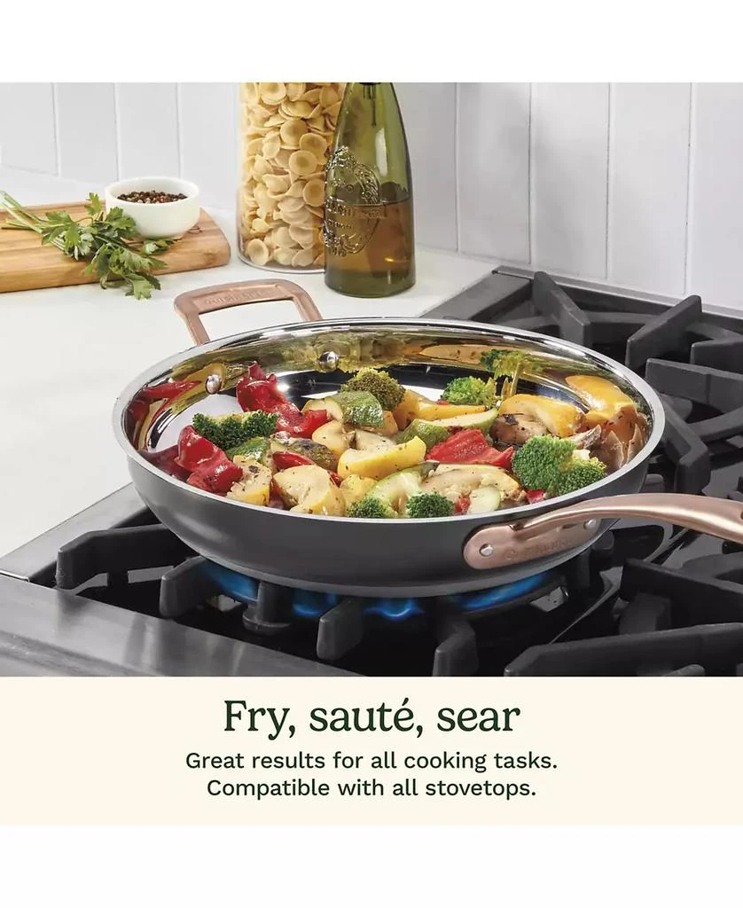 Cuisinart Matte Black Elegance Stainless Steel 12" Skillet 6