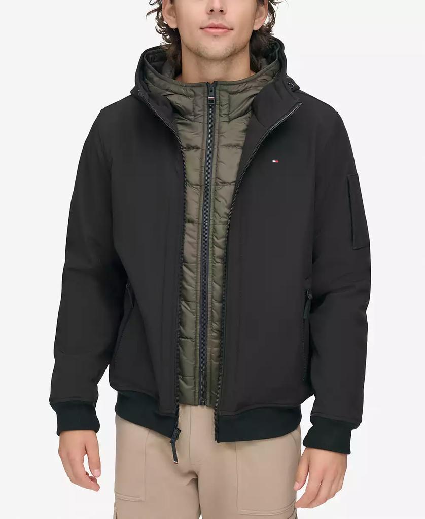 Tommy Hilfiger Men's Hoodie Bomber Combo Jacket