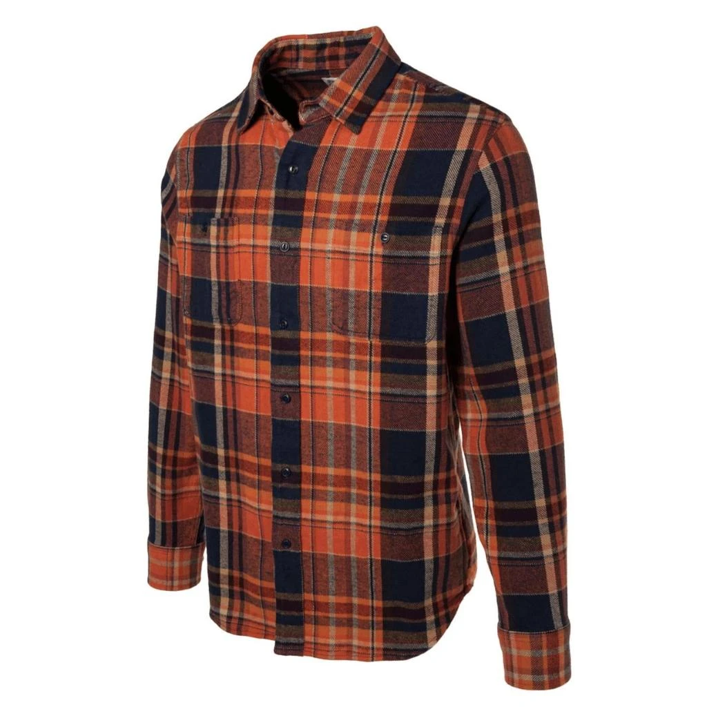 Schott Men's Plaid Cotton Flannel Shirt In Rust 3