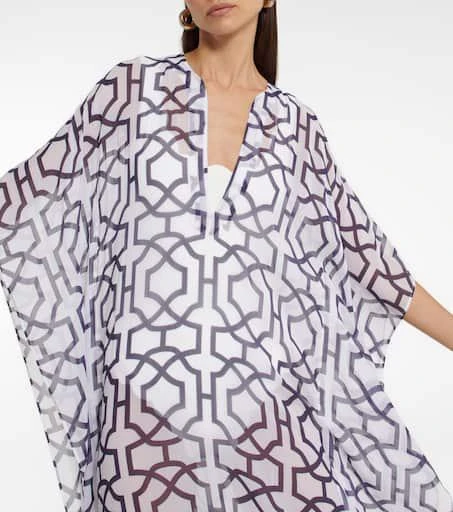 Alexandra Miro Roxanne printed chiffon kaftan 4