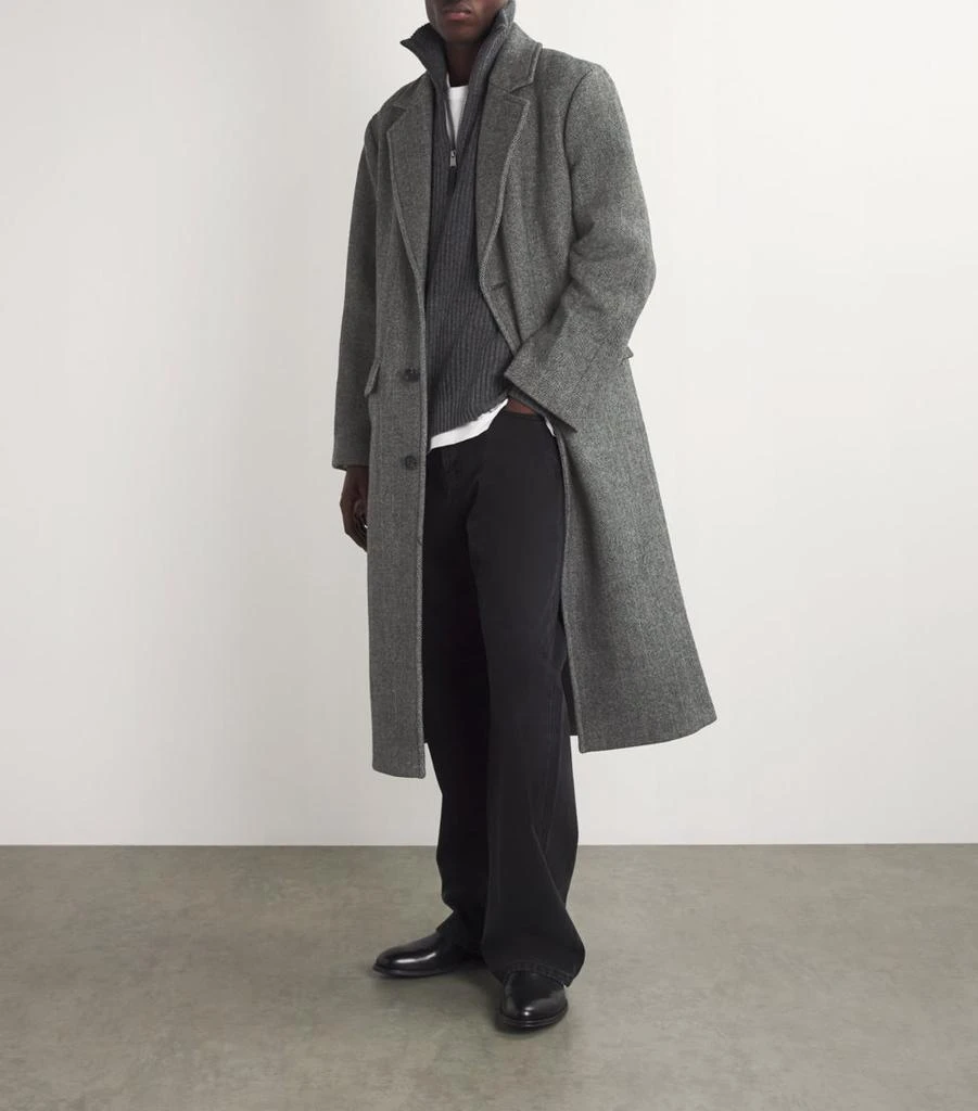SIMKHAI Wool-Blend Herringbone Overcoat 2