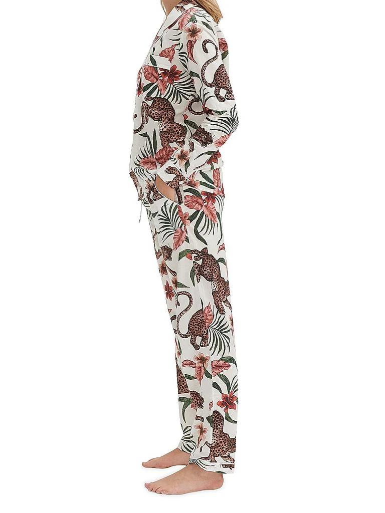 Desmond & Dempsey Cotton Jungle 2-Piece Pajama Set 3