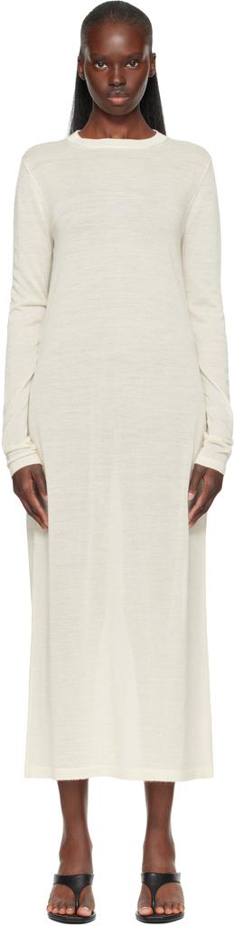 LAUREN MANOOGIAN Off-White Super Fine Maxi Dress