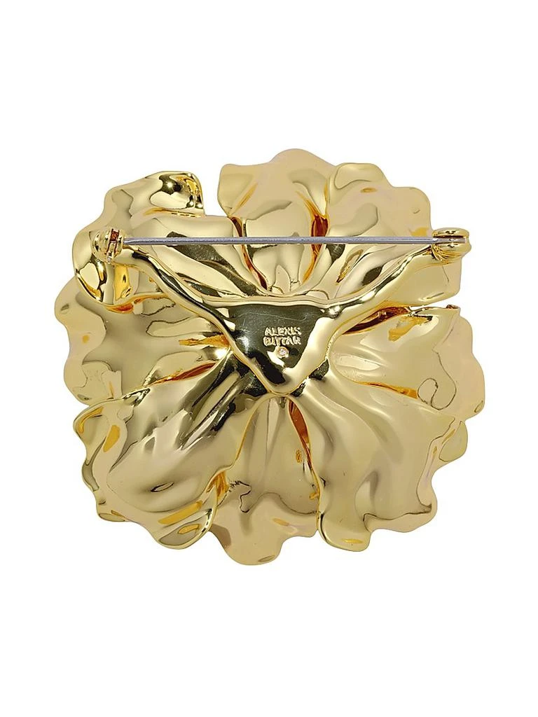 Alexis Bittar Jardin 14K-Gold-Plated 
Crystal Rose Pin 2