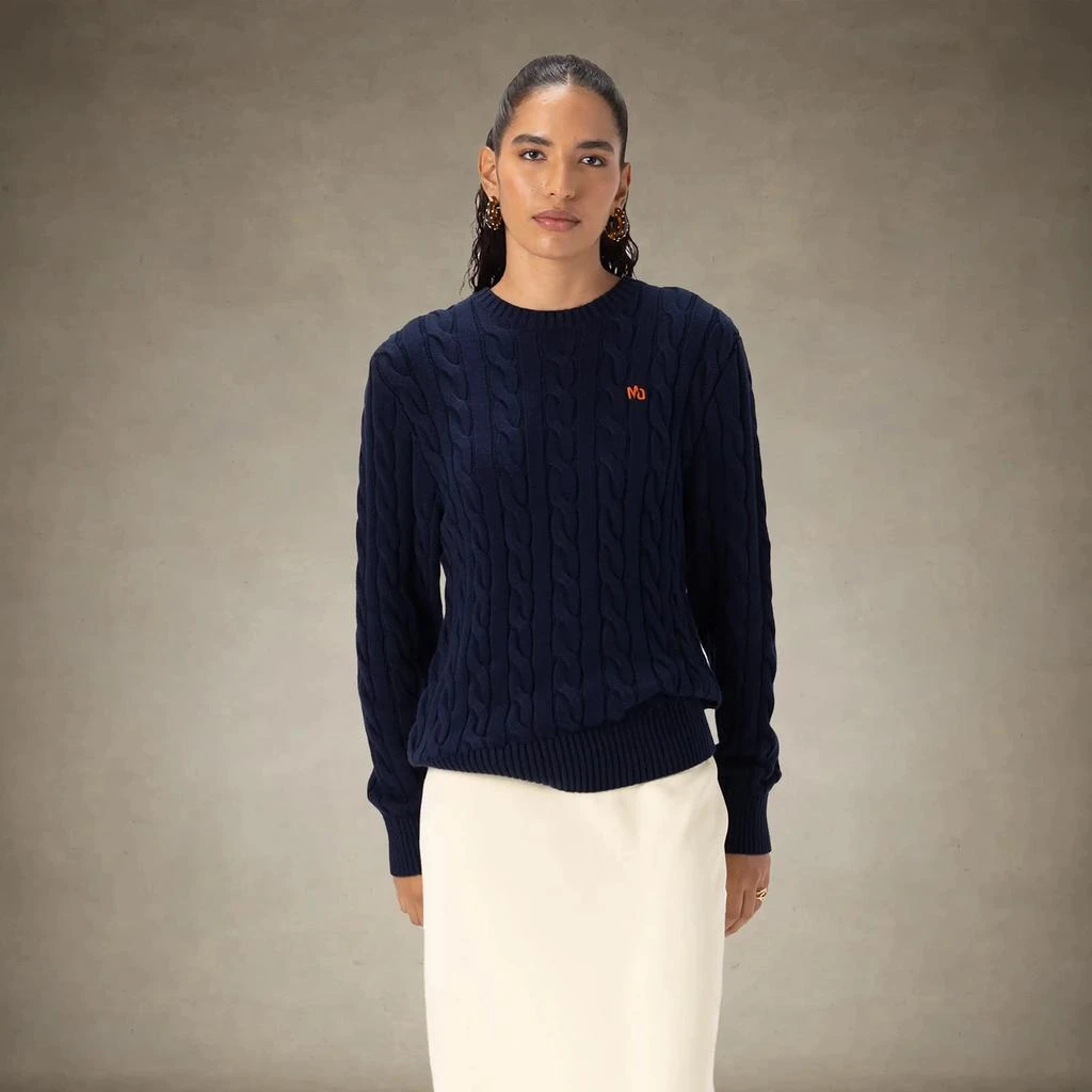 Members Only Women's Crew Neck Cable Sweater 7