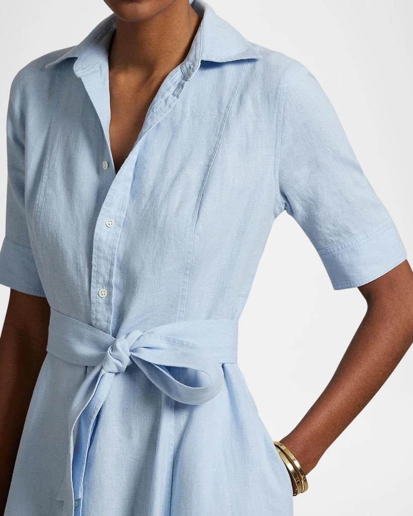 Ralph Lauren Belted Linen A-Line Shirtdress 5