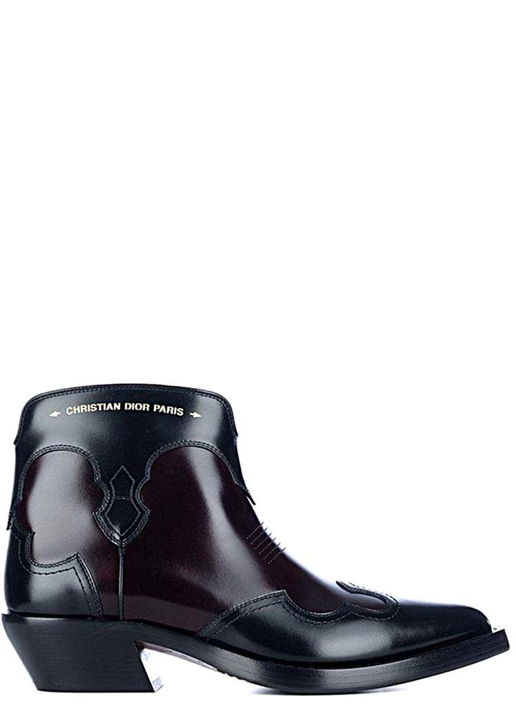 クリスチャンディオール　ブーティ Christian Dior ディオール DIOR スムースカーフスキン ロゴ B57