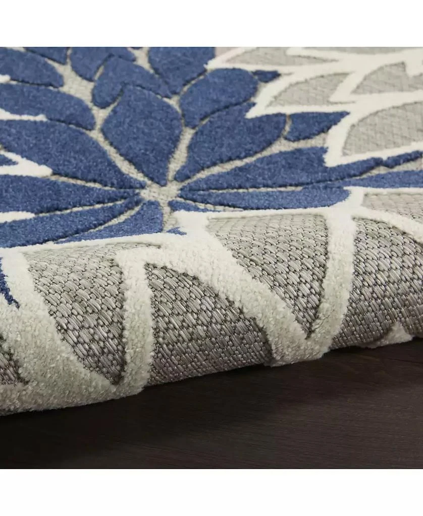 Nourison Aloha ALH05 Ivory and Navy 2' x 6' Runner Rug 4