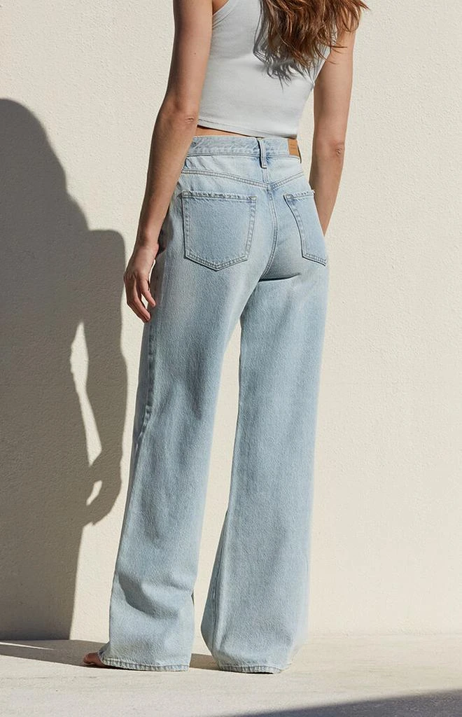 PacSun Medium Indigo Mid Rise Baggy Jeans 4