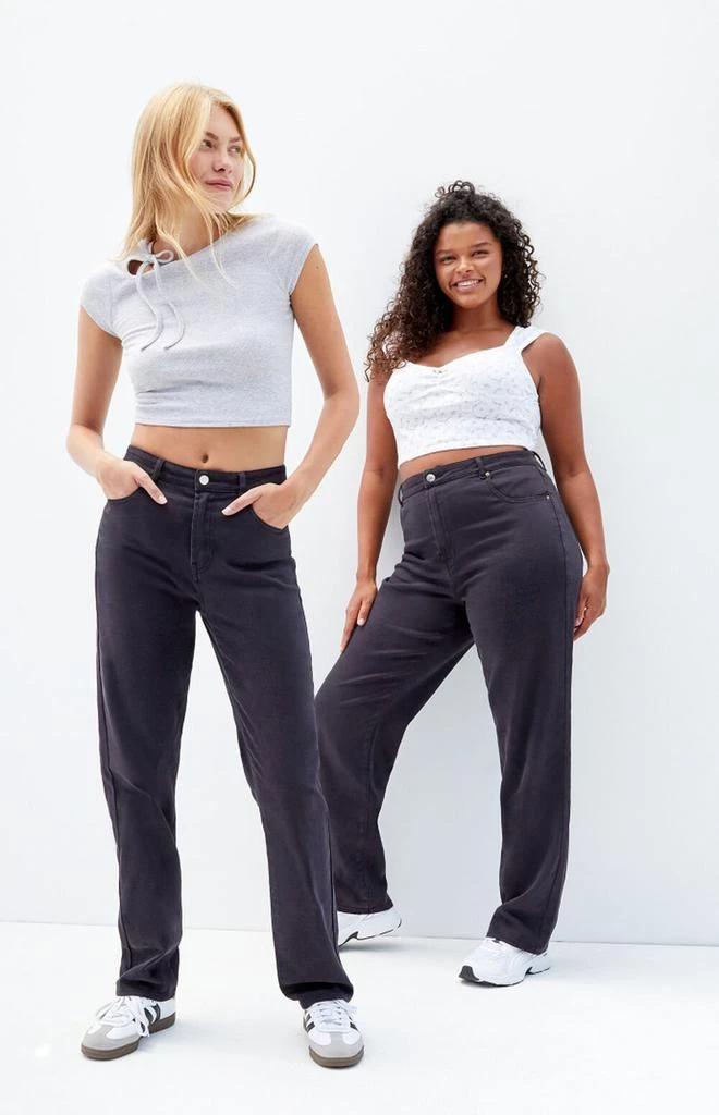 PacSun Stretch Black Curve Dad Jeans 1
