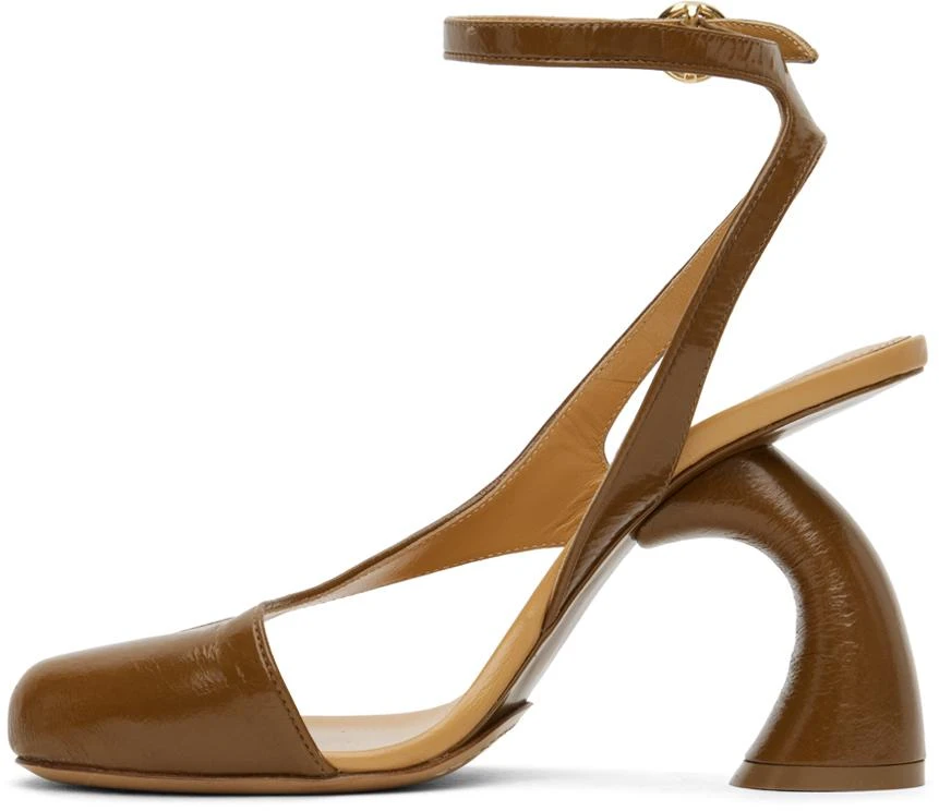 Dries Van Noten Brown Cutout Heeled Sandals 3