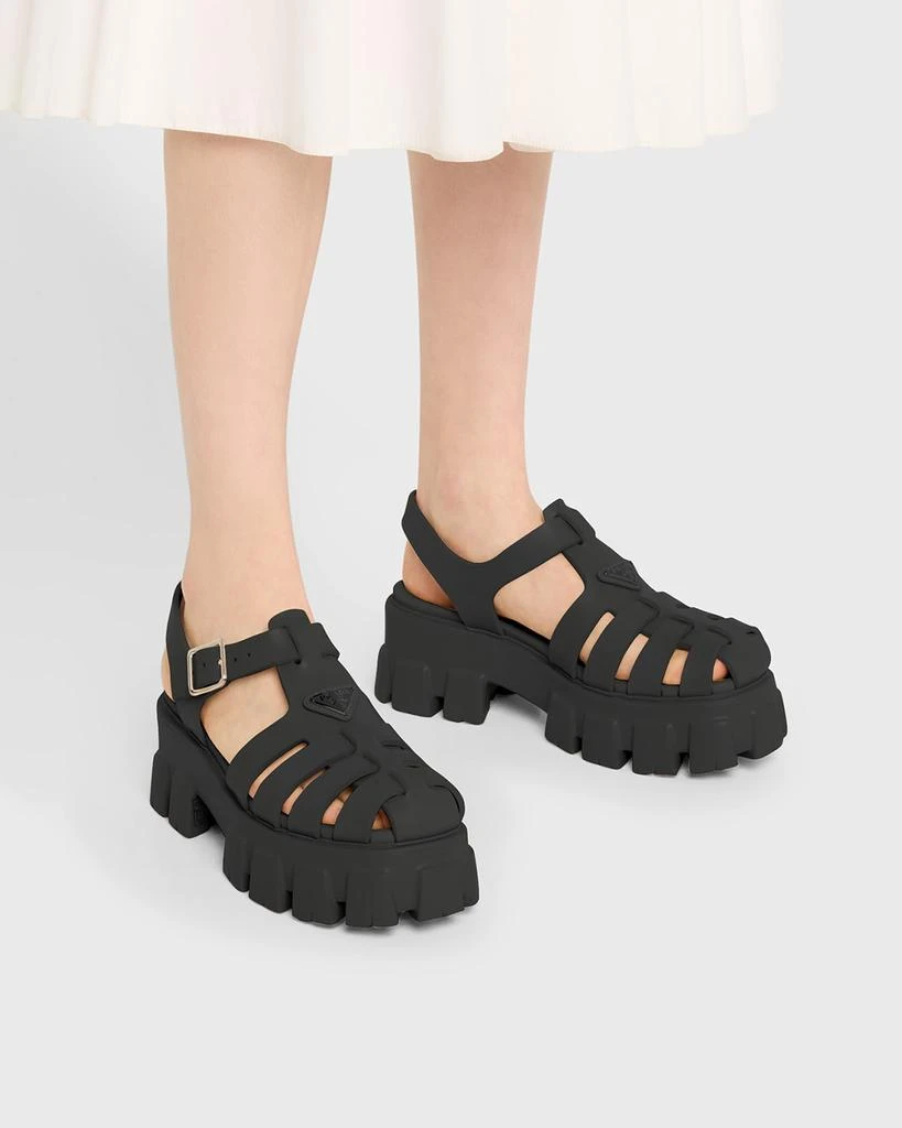 Prada Rubber Logo Chunky-Sole Fisherman Sandals 3