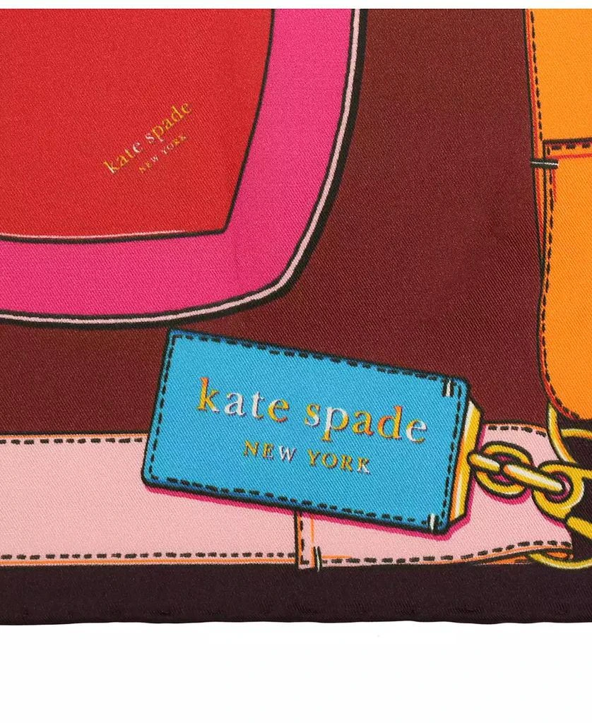 Kate Spade Women's Bag Print Silk Square Scarf 5
