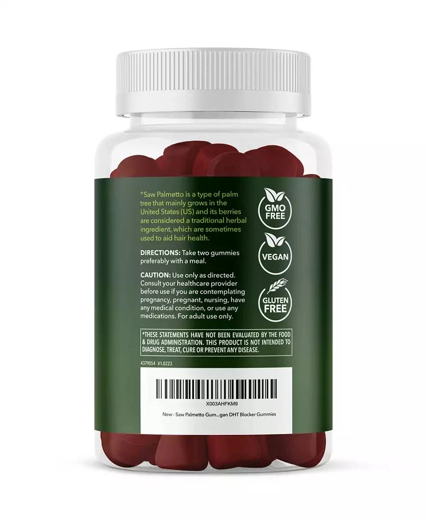 Havasu Nutrition Saw Palmetto Gummies, Raspberry Flavored, 120ct 5