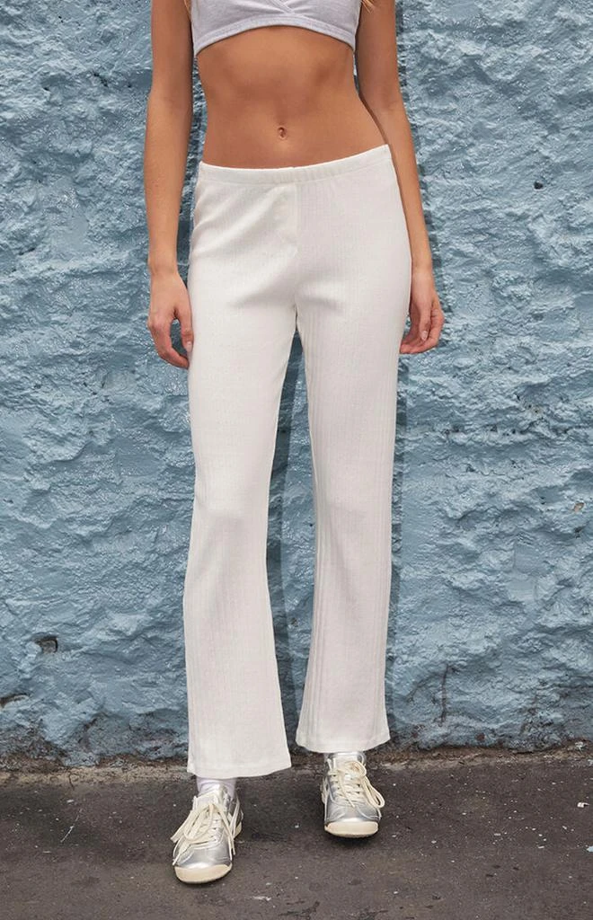 John Galt White Keira Pointelle Pajama Pants 2