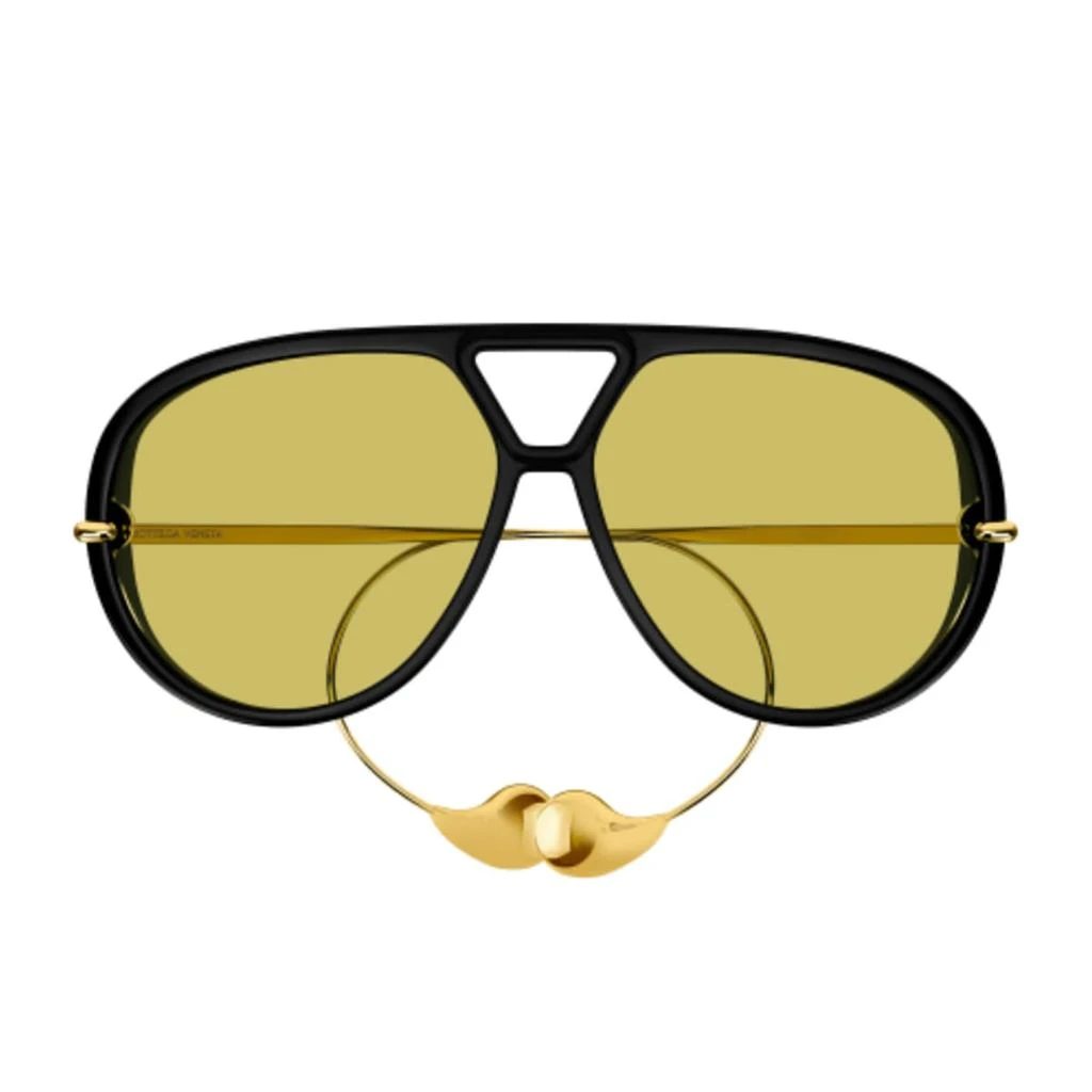 Bottega Veneta Bottega Veneta Bv1273s Linea Unapologetic 003 Black Gold Yellow Sunglasses 1