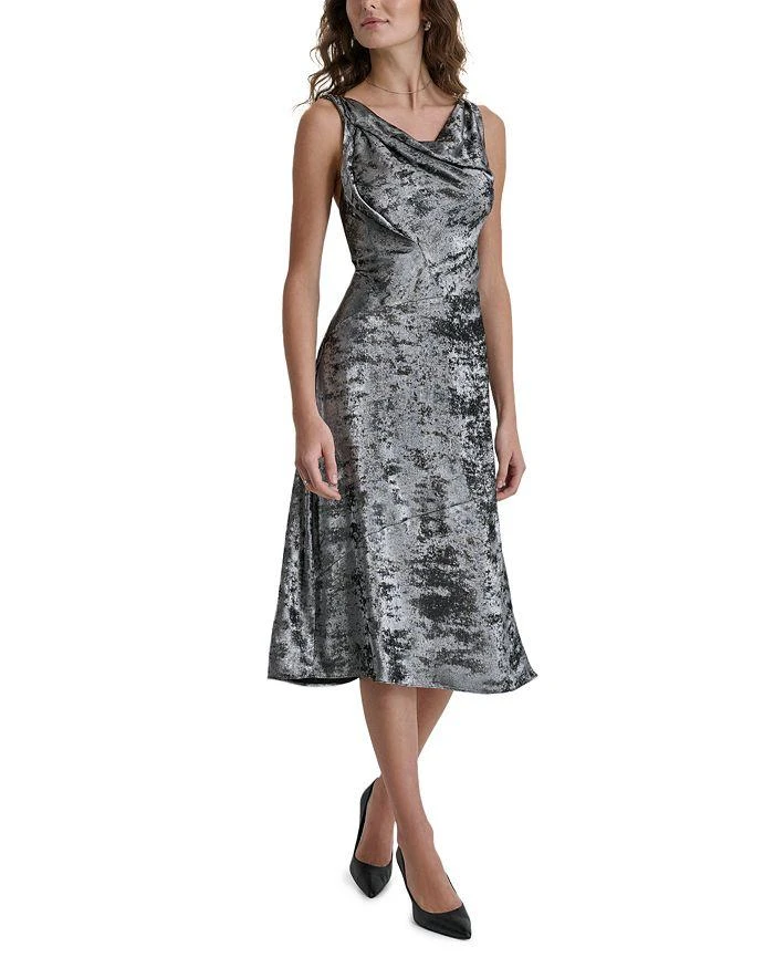green emerald velvet dress Denim Midi Fit & Flare Dress | CasualVacation main image 1