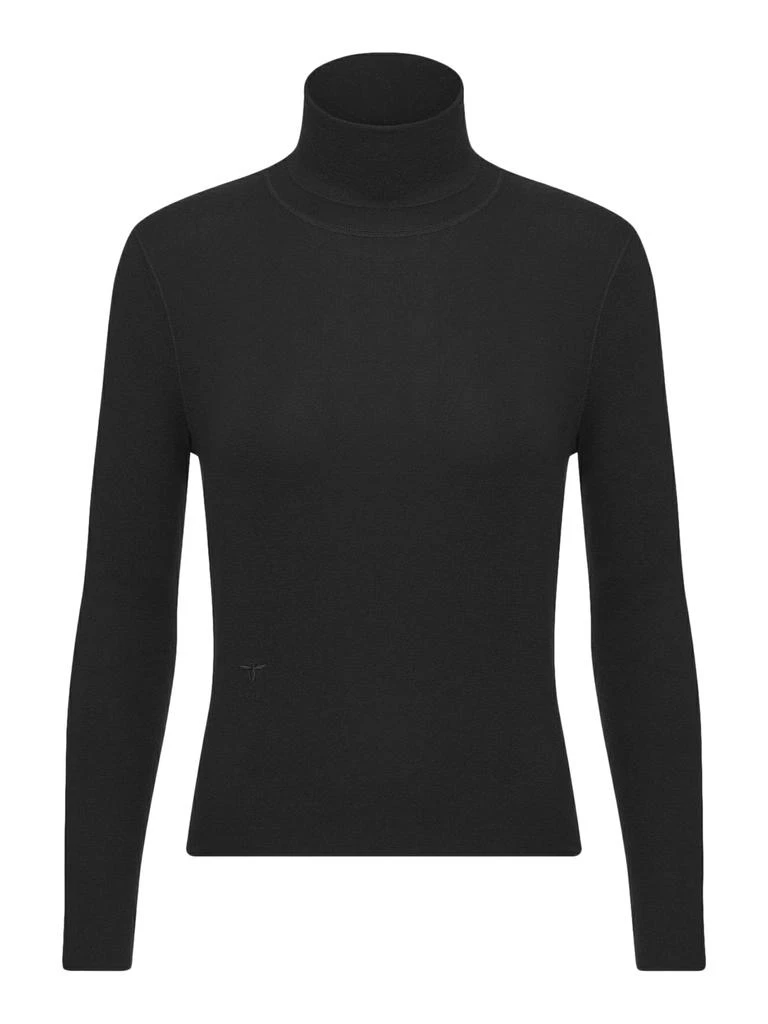 Dior Black ribbed silk and cashmere sweater 1