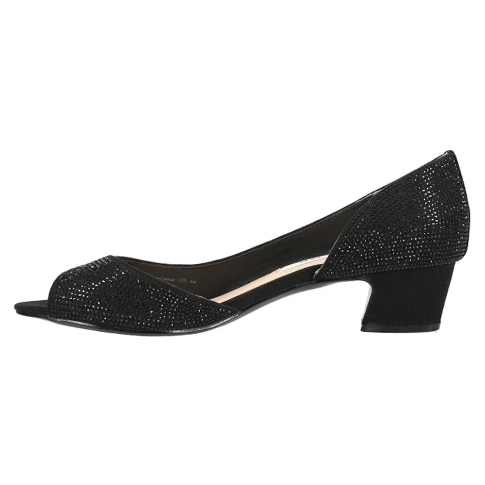 Nina Rossie Rhinestone Peep Toe Wedding Pumps 3