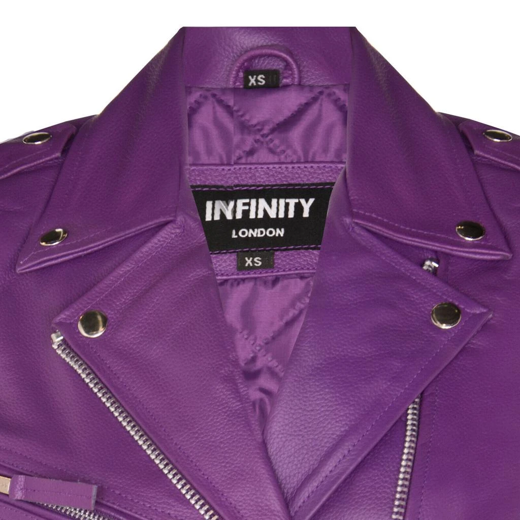 Infinity Leather Womens Cowhide Leather Biker Jacket-Mansfield 4