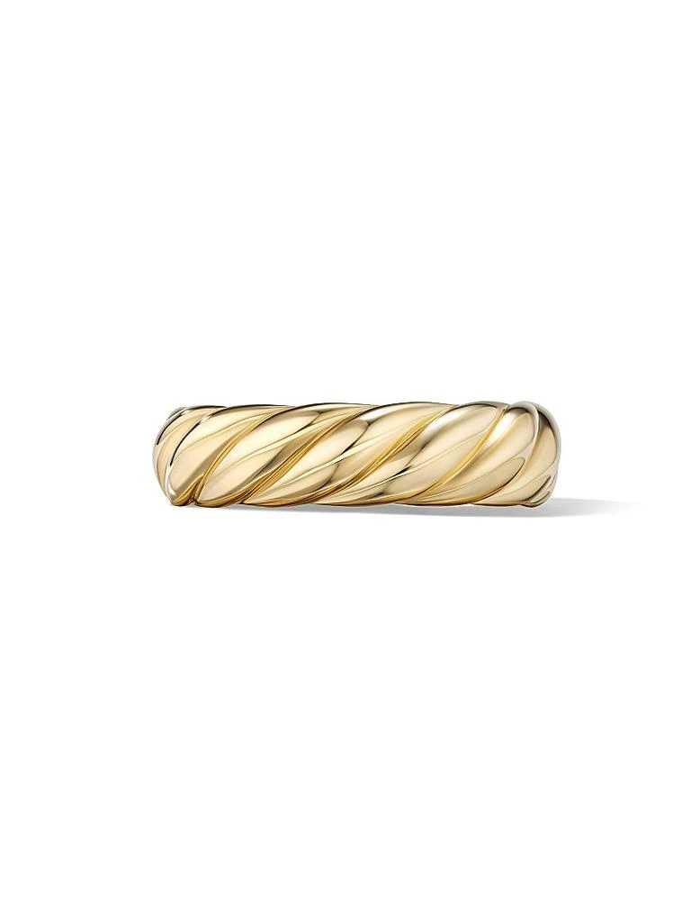 David Yurman Sculpted Cable Band Ring In 18K Yellow Gold 4
