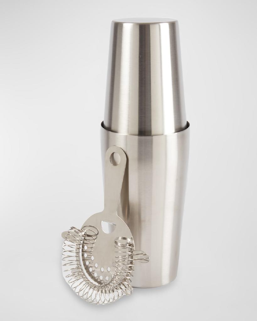 Bey-Berk Boston Stainless Steel Cocktail Shaker with Strainer