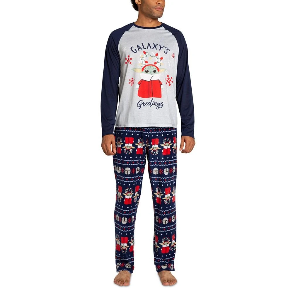 Briefly Stated Matching Unisex Mandalorian Long-Sleeve Top and Pajama Pants Set 1