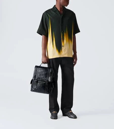 Bottega Veneta Printed satin bowling shirt 2