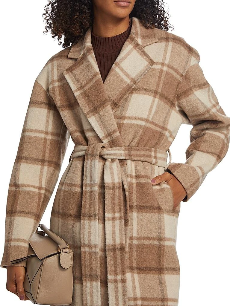 ATM Anthony Thomas Melillo Plaid Flannel Oversized Wool Coat 6