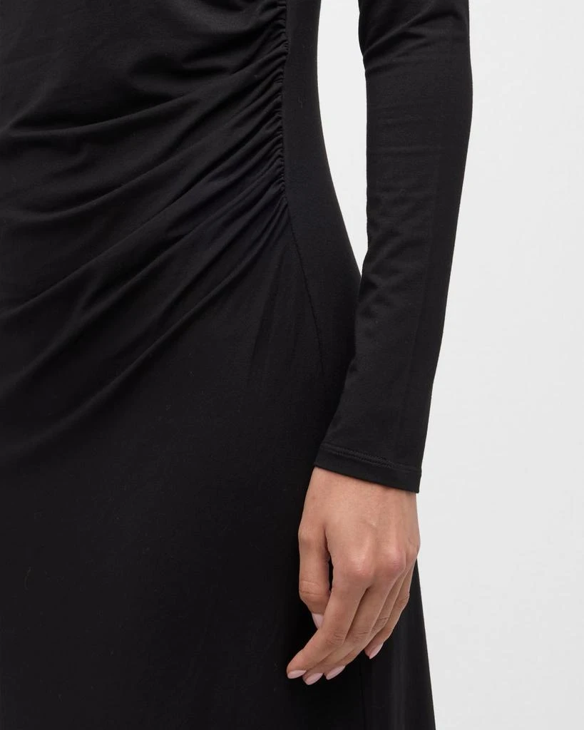 Vince Long-Sleeve Ruched TurtleNeck Midi Dress 7