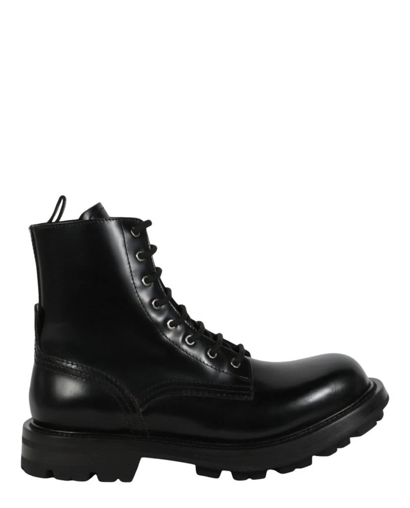 Alexander McQueen Leather Ankle Combat Boots 1