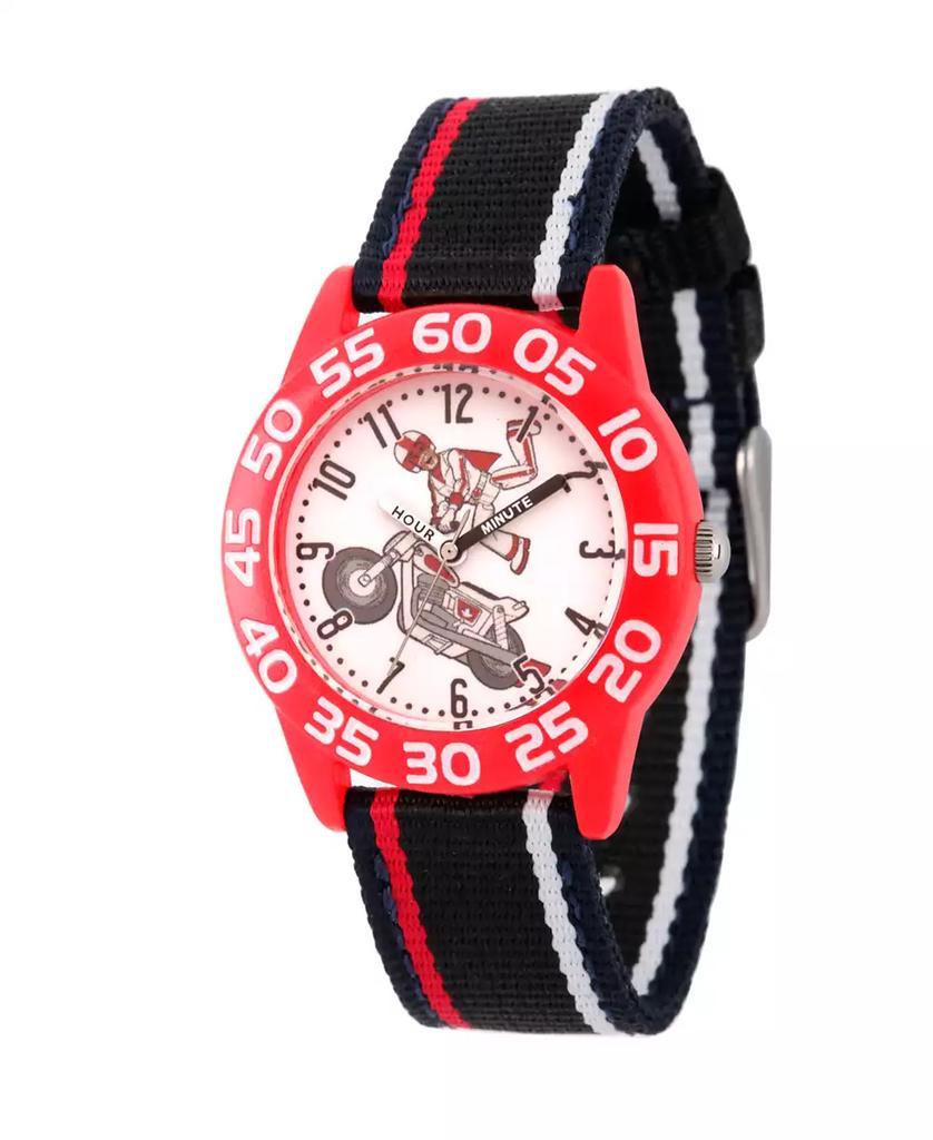 ewatchfactory Boy's Disney Toy Story 4 Duke Caboom Black Plastic Time Teacher Strap Watch 32mm