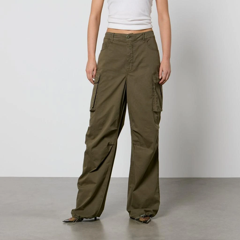Good American Good American Baggy Cotton-Blend Canvas Cargo Trousers 1
