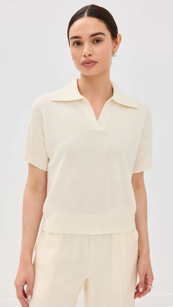 Sablyn Cashmere Mirabelle Relaxed Short Sleeve Polo 6