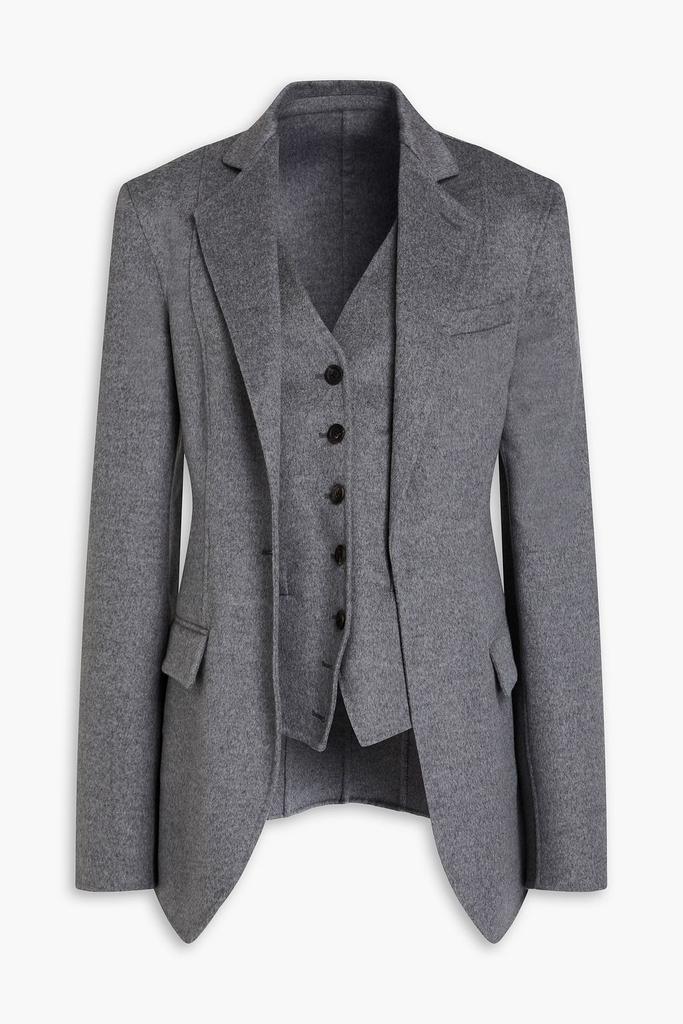 Peter Do Layered wool and cashmere-blend felt blazer