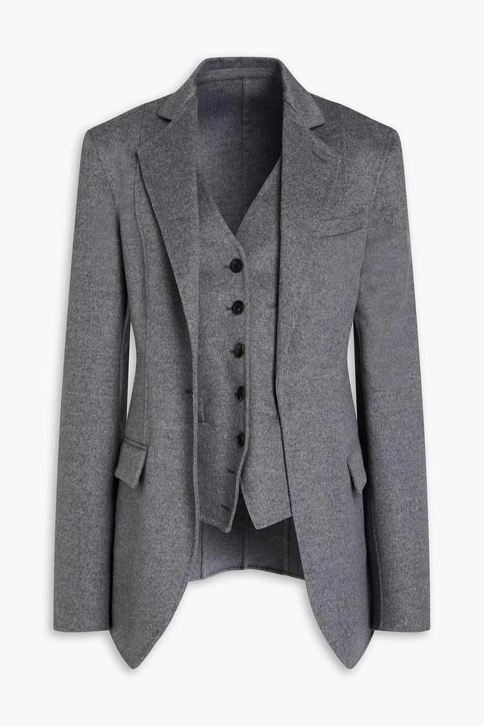 PETER DO Layered wool and cashmere-blend felt blazer 1