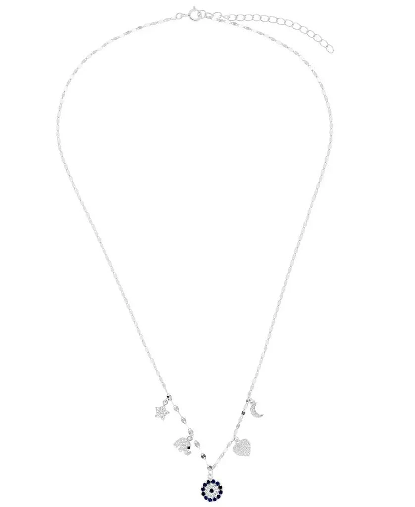 Macy
s Cubic Zirconia Eye Luck Charm Pendant Necklace (0.856 ct. t.w.) in Sterling Silver (also in 14k Gold Over Sterling Silver) 2