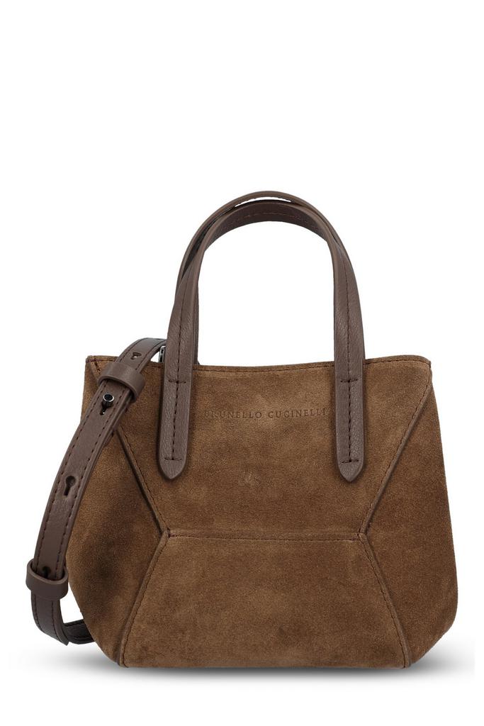 ショルダーバッグ・ポシェット BRUNELLO CUCINELLI Bc duo clutch bag in suede with monili Bc duo clutch bag in suede with monili BRUNELLO CUCINELLI