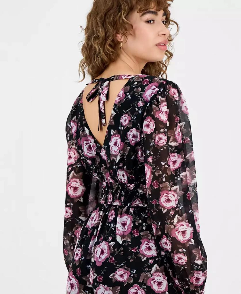 And Now This Petite Floral V-Neck Long-Sleeve Jumpsuit, Macy's Exclusive 2