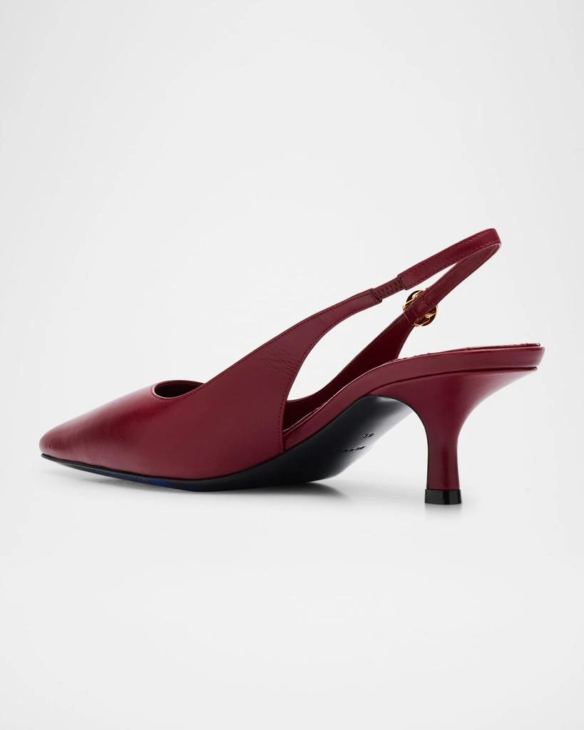 Burberry Dame Leather Slingback Pumps 4