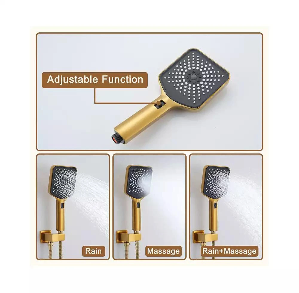 CASAINC 3 Functions 12 Inch Ceiling Mounted Thermostatic Shower System 10