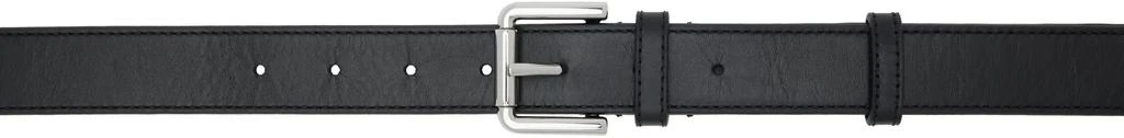 Max Mara Black Leather 30 Long Belt 1