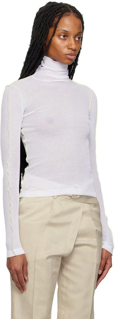 Helmut Lang White Sheer Turtleneck 2