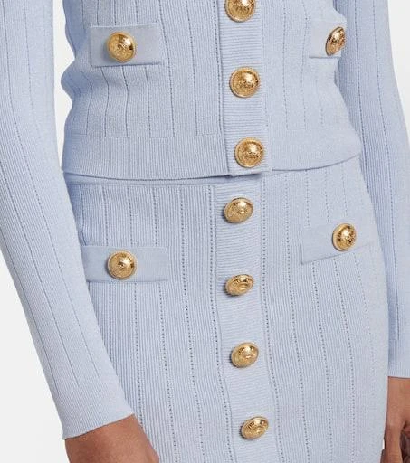 Balmain Ribbed-knit cardigan 5